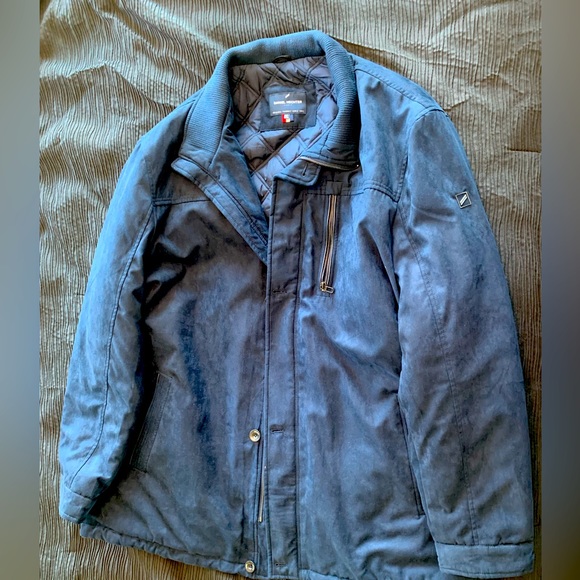 Daniel Hechter vegan suede 4XT Blue Winter Jacket - Picture 2 of 3